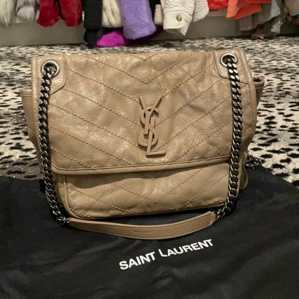 Saint Laurent Nikki crinkled Handbag